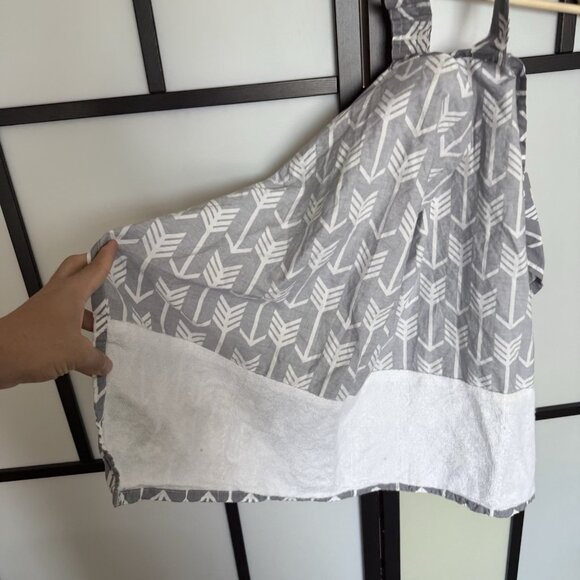 Kids N Such Baby Nursing Cover with Sewn in Burp Cloth Breastfeeding Gray - Picture 3 of 12